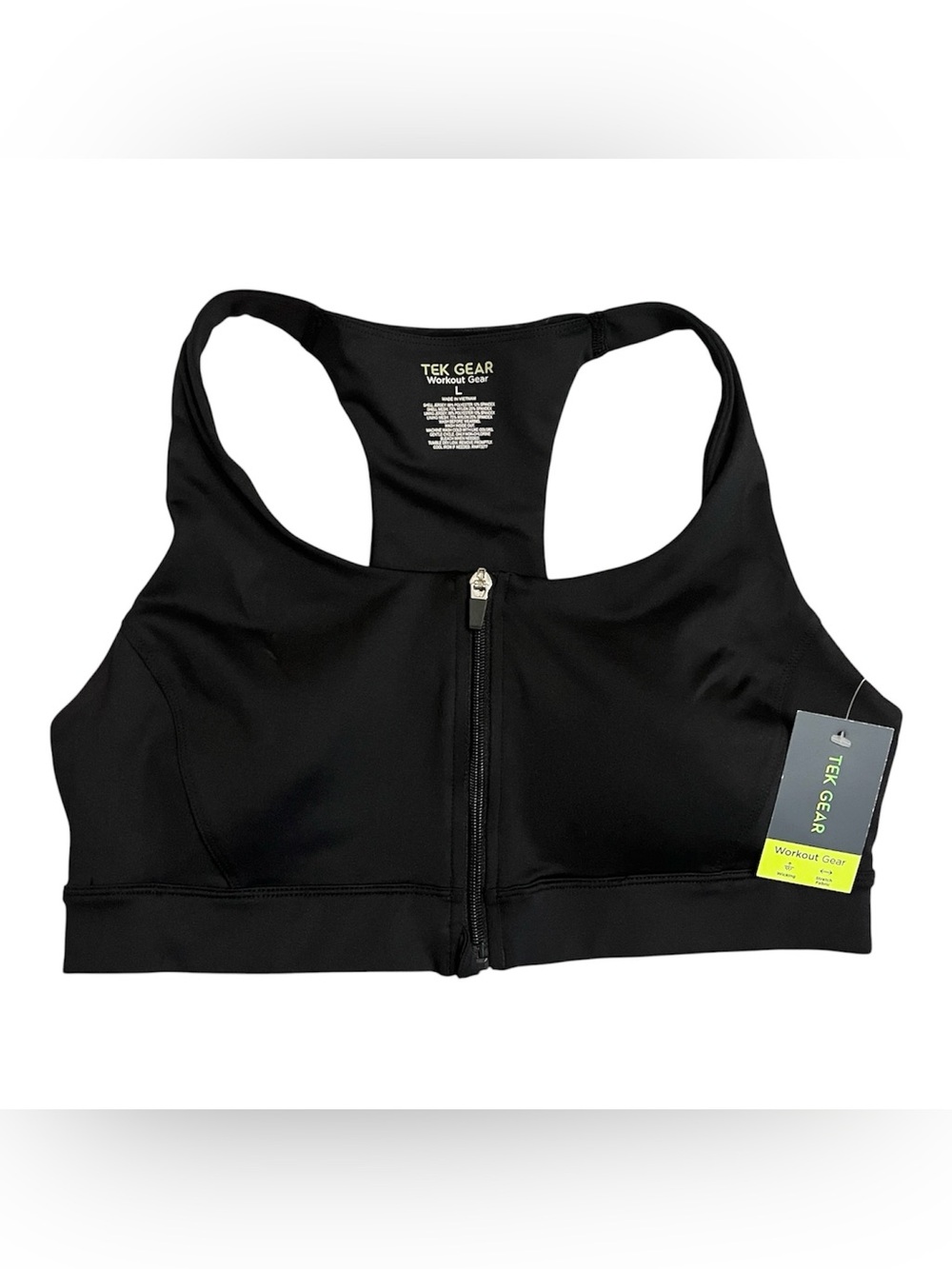 Women's Tek Gear® Ultrastretch Medium Support Zip Front Sports Bra Size L
